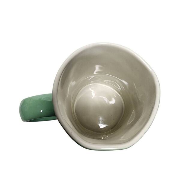 Artisan Coffee Mugs, Mint Green "Have a Hoot of a Day" Ceramic Owl Drinking Cup - Picture 4 of 7